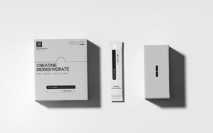 Simply Creatine box, a single sachet and a box on its side