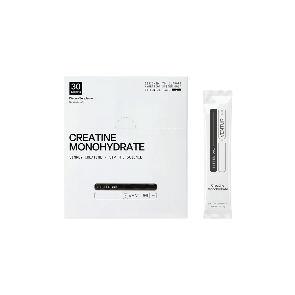 Venturi Creatine Monohydrate box with single sachet