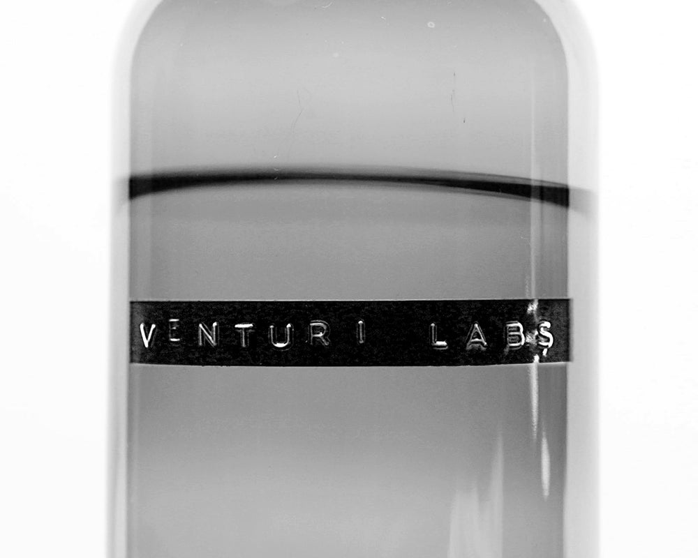 Amber lab bottle with a Venturi Labs label