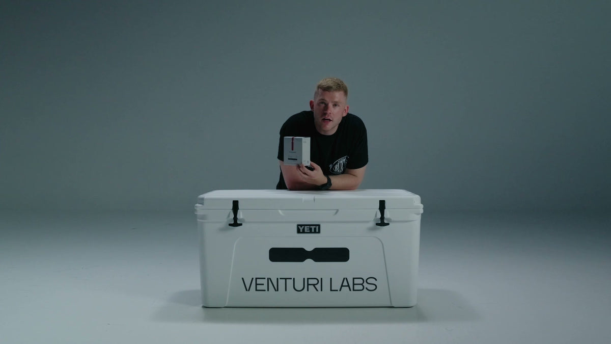 Venturi Labs founder holding the Everyday Essentials box